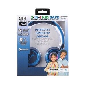 Altec Lansing Headphones 2-in-1 Kid Safe Hero Blue Volume Limiting (UNTESTED)